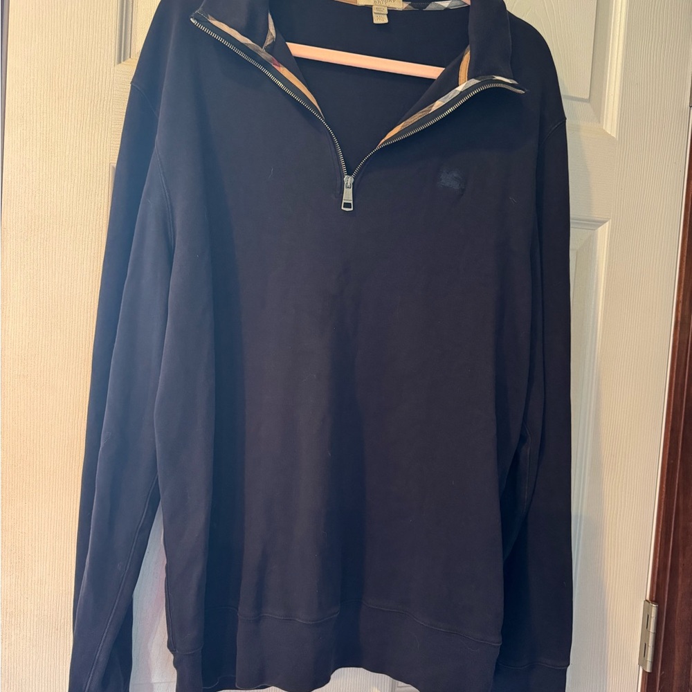 Burberry Men's Black Zip-Up Sweater